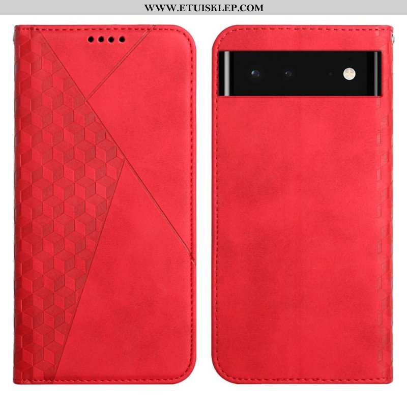 Etui Na Telefon do Google Pixel 6 Etui Folio Efekt Geo Skóry